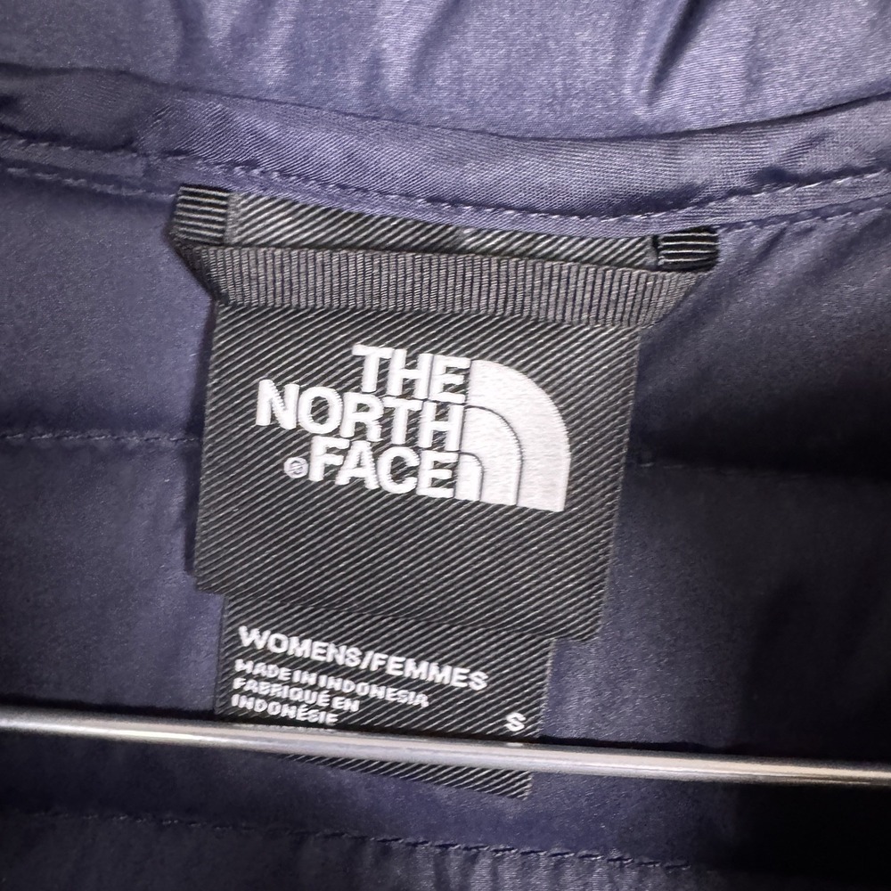 North Face Vest Womens S Gillet 700 Down Puffer Quilted Full Zip Hike Navy - Picture 7 of 14
